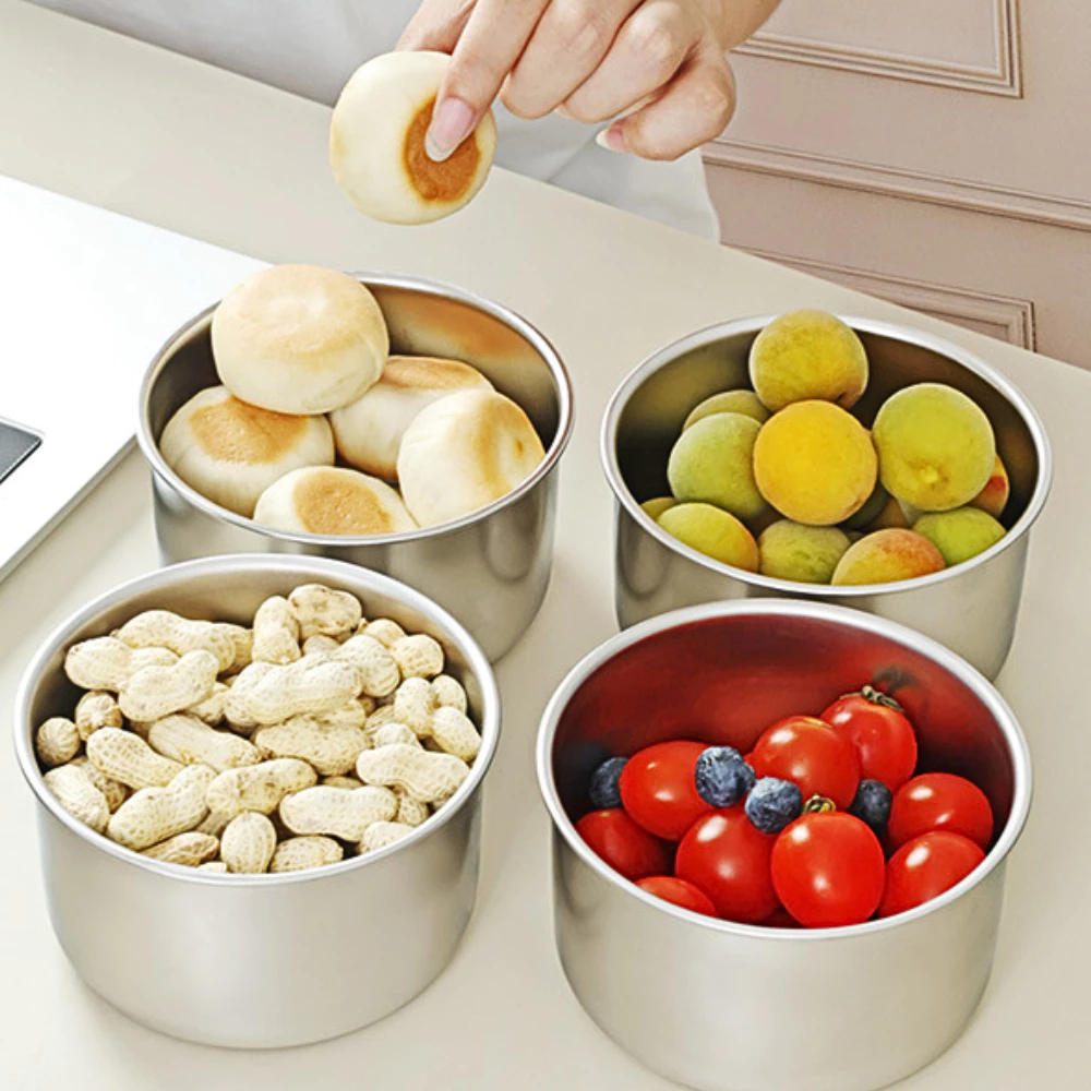 Set 5 hộp đựng đồ ăn để tủ lạnh bằng inox ngăn mùi,có nắp kín dễ dàng bảo quản tiện lợi cho mọi nhà