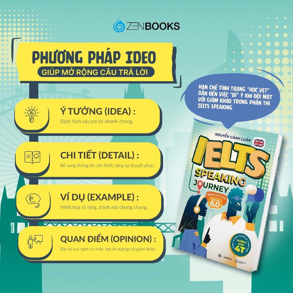 Ảnh Sách - IELTS Speaking Journey: Lộ Trình Tự Học IELTS Speaking Từ Cơ Bản Đến Band 6.0 3