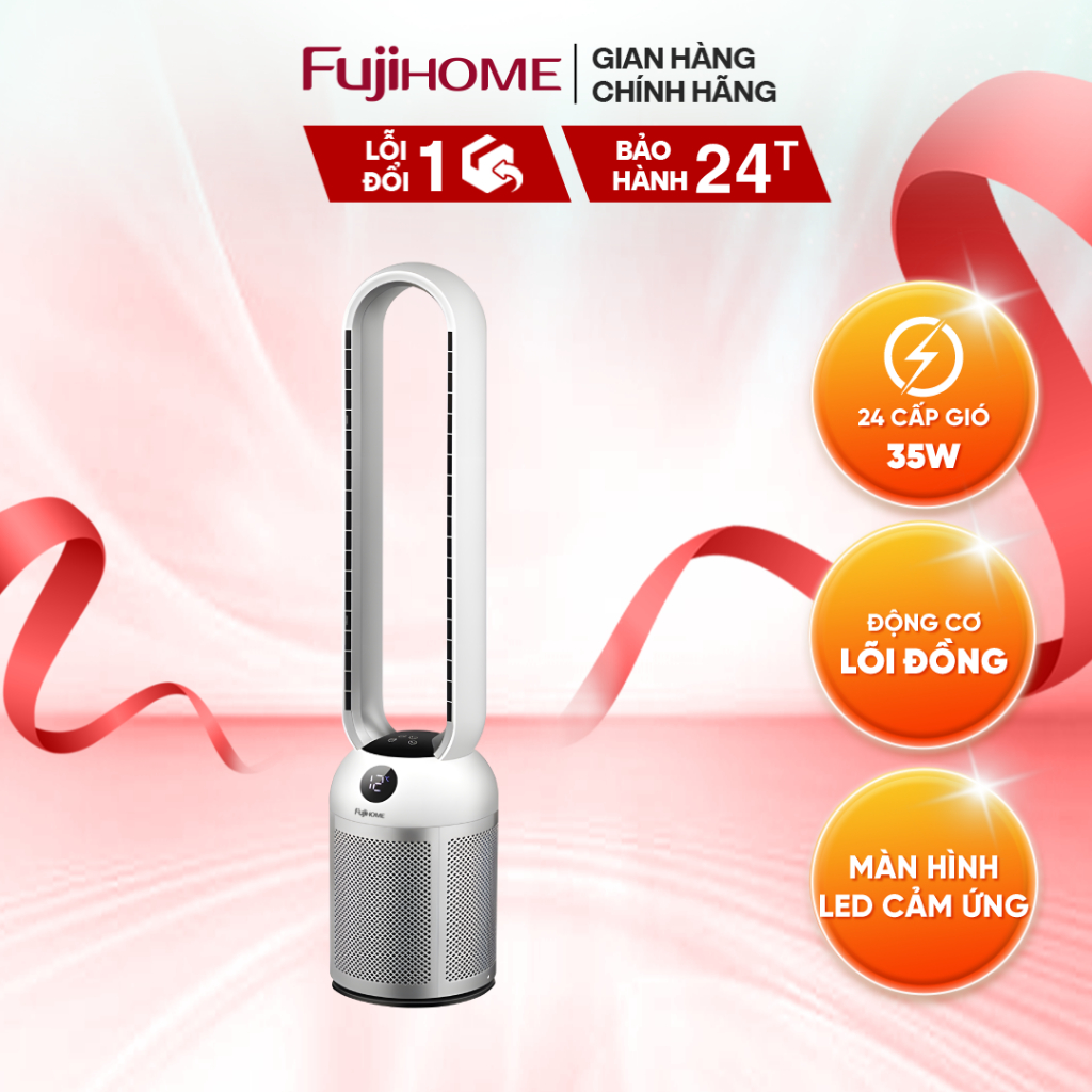 Ảnh Quạt không cánh FUJIHOME BF307DC tích hợp lọc không khí bằng ion, màng lọc Ion bạc - Bảo hành 24 tháng 1