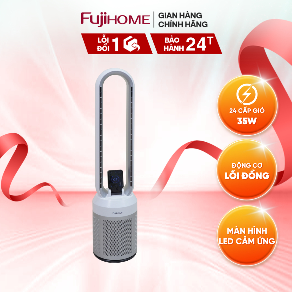 Ảnh Quạt không cánh FUJIHOME BF308DC tích hợp lọc không khí bằng ion, màng lọc Ion bạc - Bảo hành 24 tháng 1