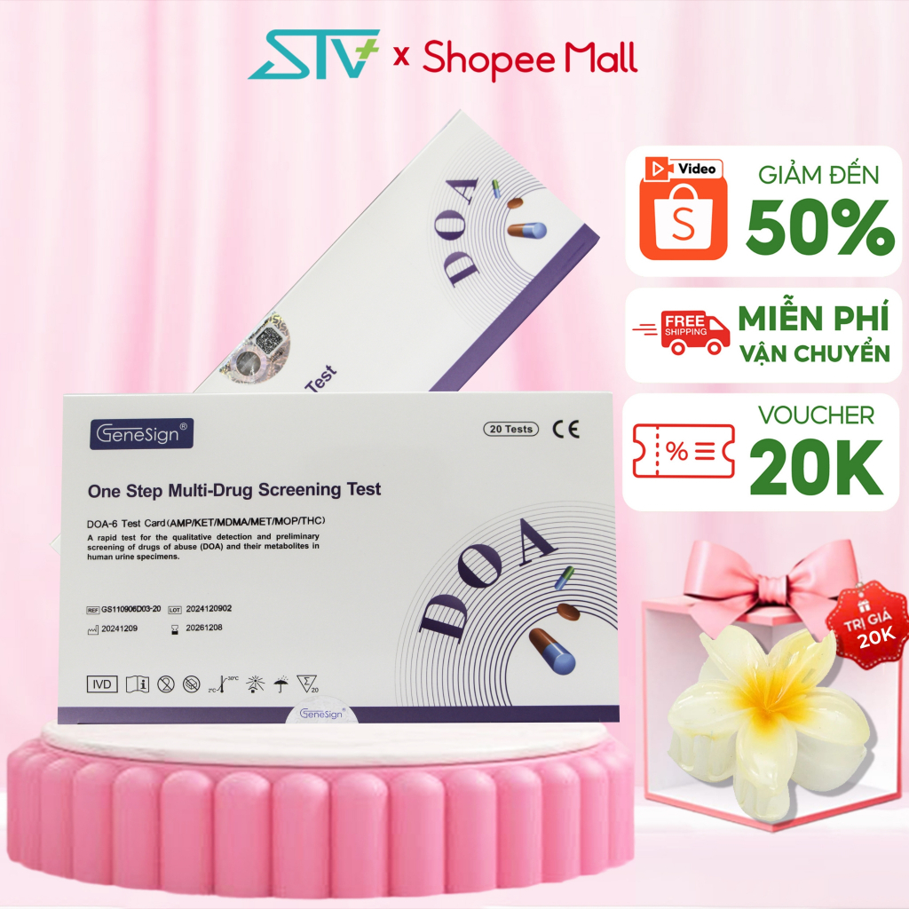 Que test nhanh Ma tuý tổng hợp 6 chân Genesign One Step Multi-Drug ...