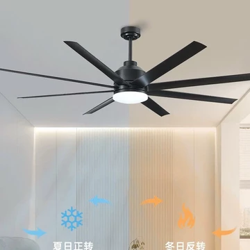 Quạt trần 8 cánh sải cánh lớn,Quạt trần gió mạnh động cơ DC siêu êm có đảo chiều phù hợp lắp phòng khách rộng, nhà xưởng