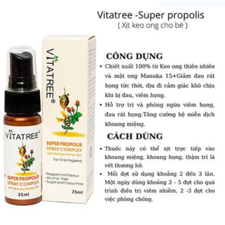 [CHÍNH HÃNG] Xịt keo ong Vitatree 30ml - SHOP DẦU DOKRAK