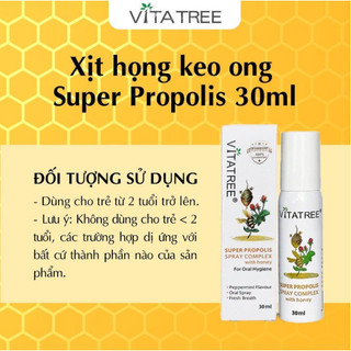 [CHÍNH HÃNG] Xịt keo ong Vitatree 30ml - SHOP DẦU DOKRAK