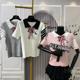 ÁO POLO THOM NƠ CHẤT LEN HÀNG QC FULL TAG MÁC, ÁO PHONG CÁCH GƠN PHỐ SIÊU CHOÁY SIÊU HOT 𝓼𝓲ê𝓾 𝔁𝓲𝓷𝓱