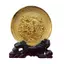 Tranh Đồng Đĩa Cá Chép Hoa Sen , Mạ Vàng 24K ( Đường Kính 19cm ) - Cửu Diệu Thiên - CH004