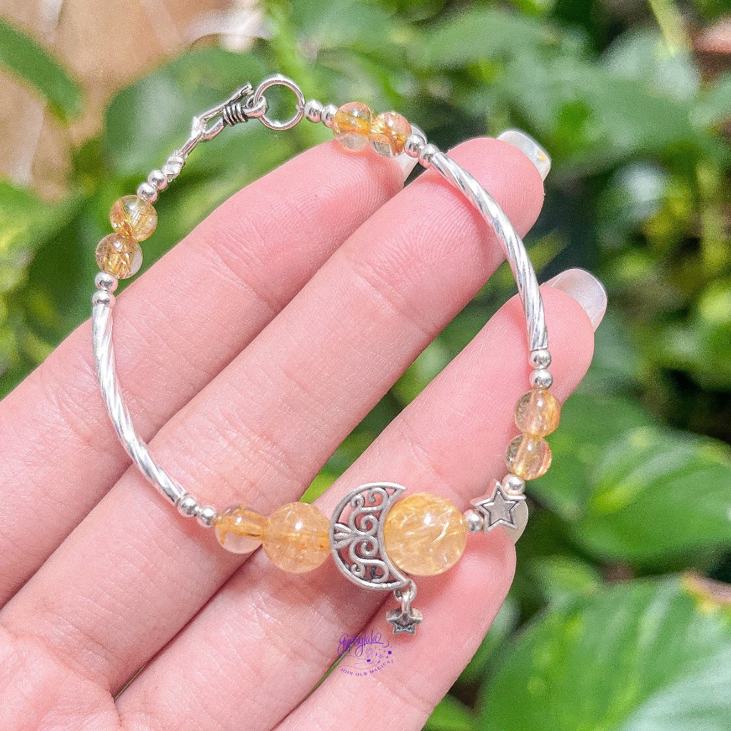 Ảnh Vòng Tay Thiết Kế 9 Viên Charm Mặt Trăng Ngôi Sao Nhiều Màu SP002754 Gypsy.lala 2