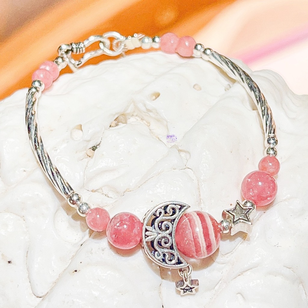 Ảnh Vòng Tay Thiết Kế 9 Viên Charm Mặt Trăng Ngôi Sao Nhiều Màu SP002754 Gypsy.lala 3