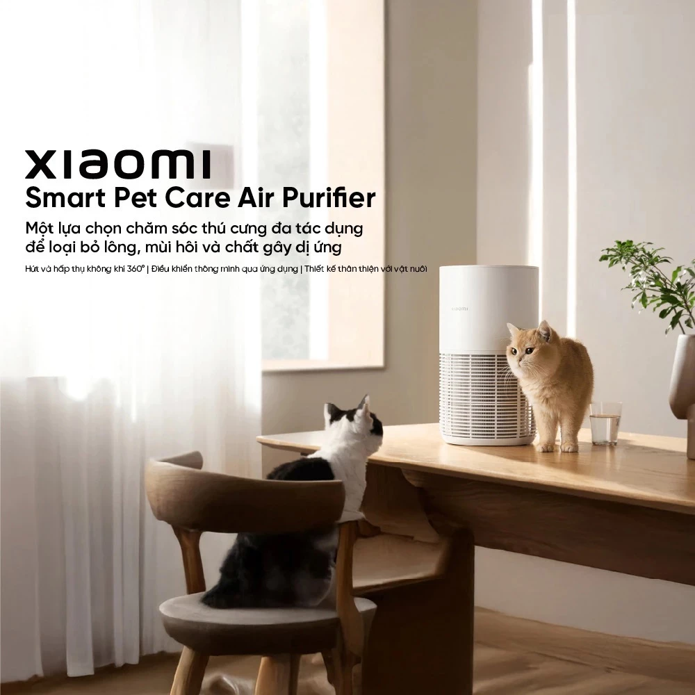 Máy Lọc Không Khí Xiaomi Smart Pet Care Air Purifier | Diện tích 16 -27m2 | Thiết Kế Cho Nhà Có Thú Cưng | BH 12 Tháng