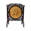 Tranh Đĩa Đồng Hoa Sen 2 Mặt , Mạ Vàng 24K ( 35x27cm ) - Cửu Diệu Thiên - SD003