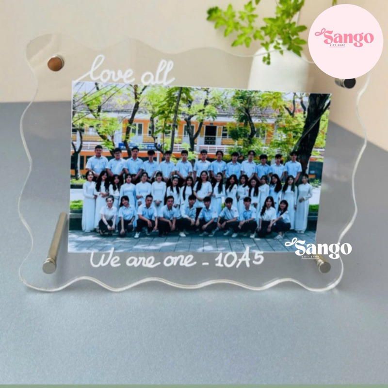 Khung ảnh mica lượn sóng tự decor làm quà tặng ý nghĩa, quà tốt nghiệp, quà ngày lễ - SANGO