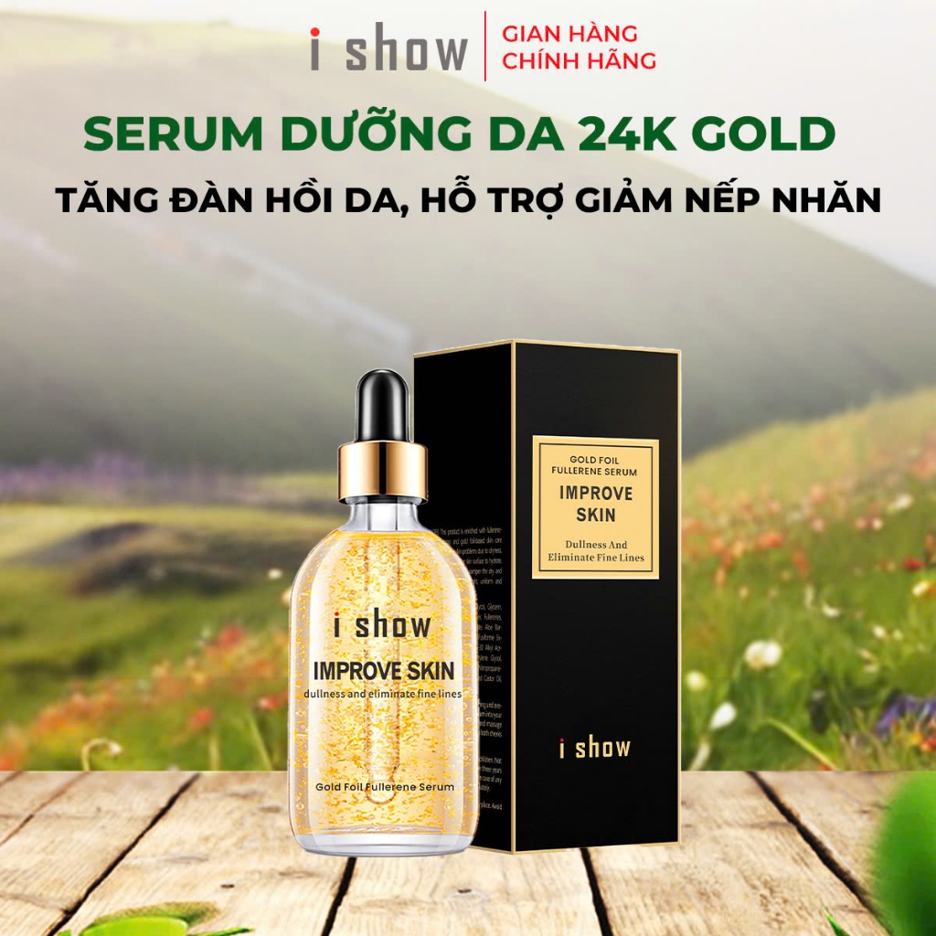 Ảnh Serum Tinh Chất Dưỡng Da Vàng 24k I SHOW Hỗ Trợ Đàn Hồi Da Cải Thiện Da Xỉn Màu Giúp Trẻ Hoá Làn Da 1