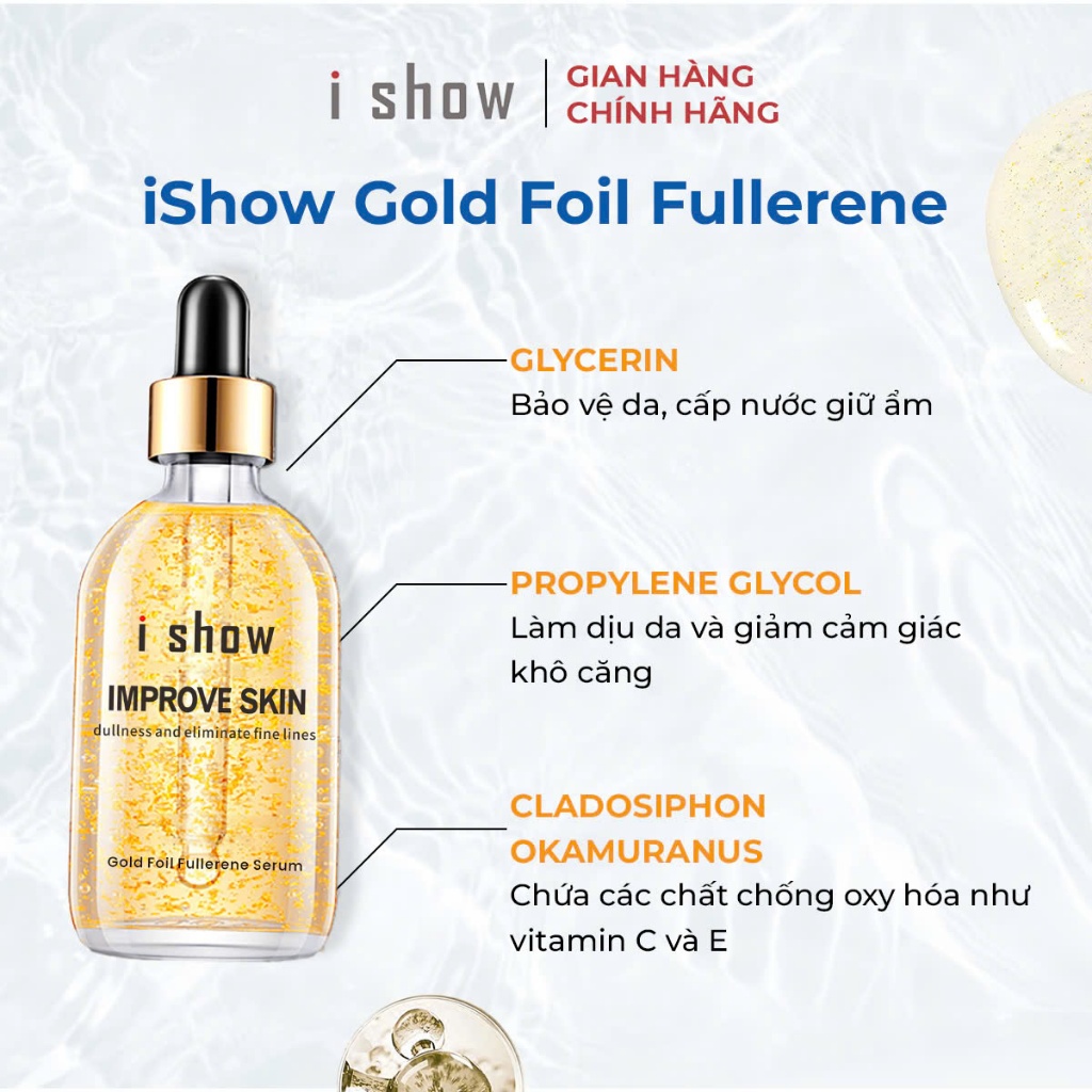 Ảnh Serum Tinh Chất Dưỡng Da Vàng 24k I SHOW Hỗ Trợ Đàn Hồi Da Cải Thiện Da Xỉn Màu Giúp Trẻ Hoá Làn Da 4