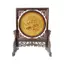 Tranh Đĩa Đồng Hoa Sen 2 Mặt , Mạ Vàng 24K ( 44x35cm ) - Cửu Diệu Thiên - SD005