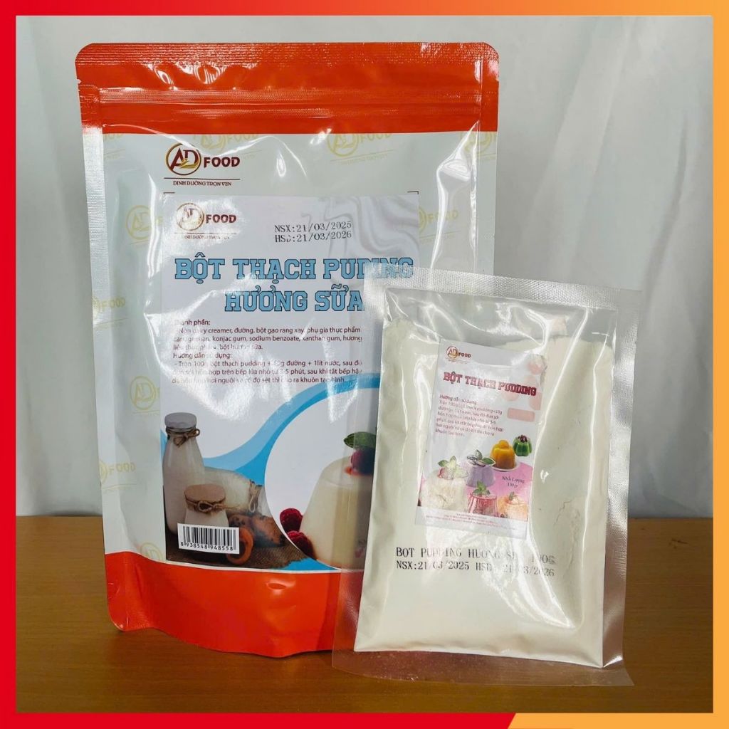 500g Bột thạch pudding Sữa ADFOOD tự nấu tại nhà - ăn vặt, trà sữa
