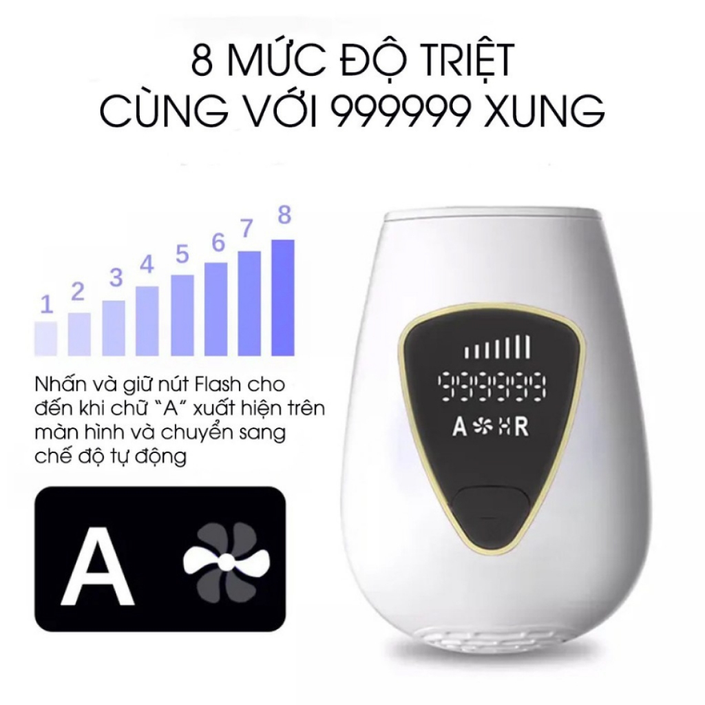 Ảnh Máy triệt lông mini 8 mức, triệt toàn thân vĩnh viễn cầm tay Lescolton tẩy lông nách, lông tay, chân, lông Bikini 2