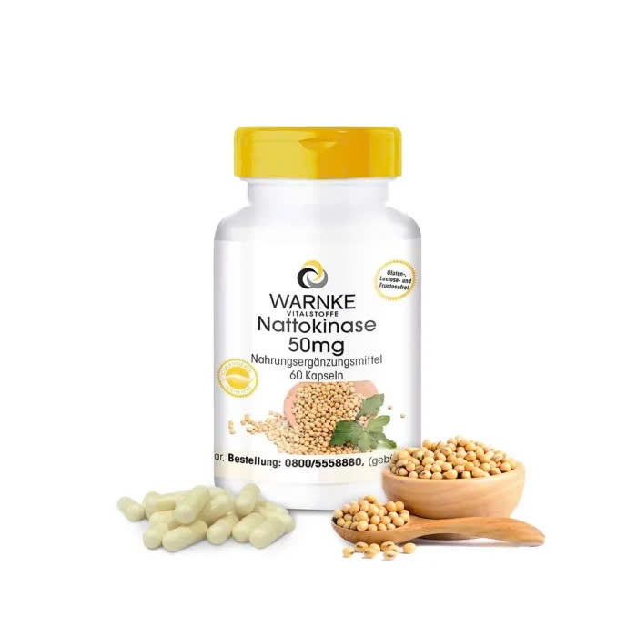 Viên Uống Chống Đột Quỵ Đức Nattokinase – Nattokinase 50mg Fermentiert 2000 FU WARNKE VITALSTOFFE