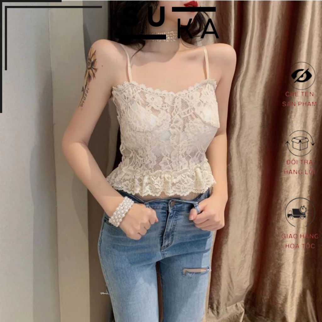 Áo Bra Hai Dây Phối Ren Hở Lưng Gợi Cảm 2236