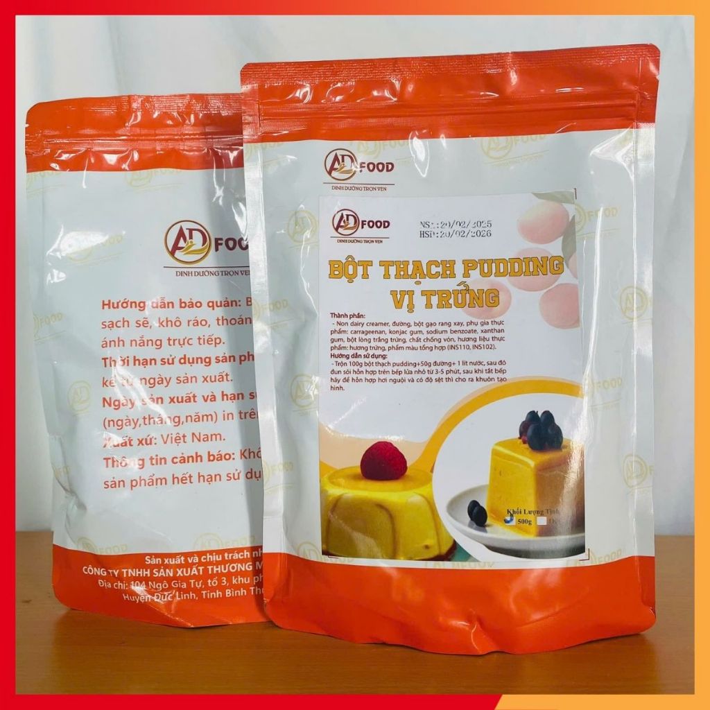Bột Pudding Trứng thơm ngon béo ngậy túi 1kg