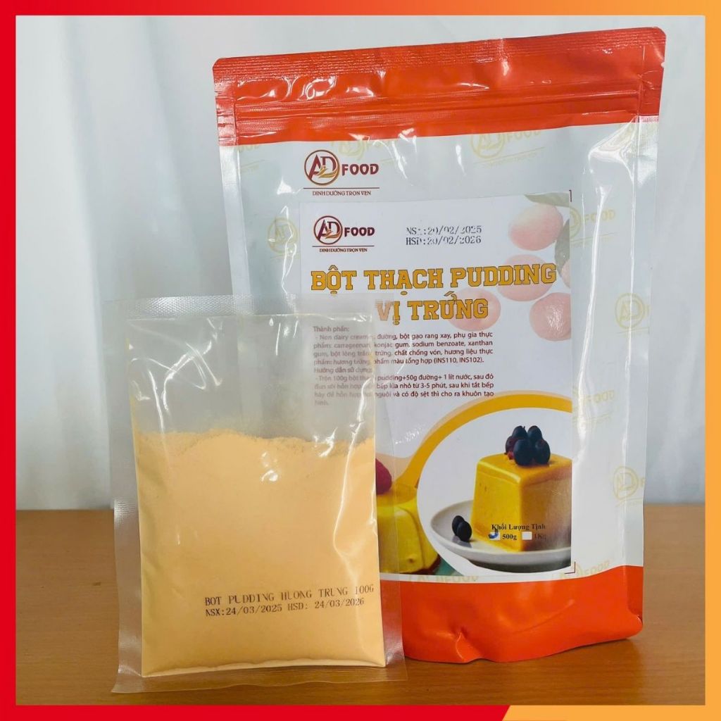 Bột Pudding Trứng béo ngậy cho mùa hè túi nhỏ 100gr