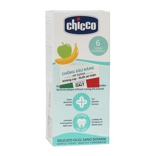 Bộ Chăm Sóc Răng Miệng Cho Bé Chicco Gồm Bàn Chải Lông Mềm Và Kem Đánh Răng Chính Hãng Italy