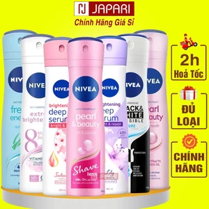 Xịt Khử Mùi Nivea Nữ 150ml CHÍNH HÃNG - Xịt Khử Mùi Hôi, Dưỡng Sáng, Mờ Thâm Nách - Japari