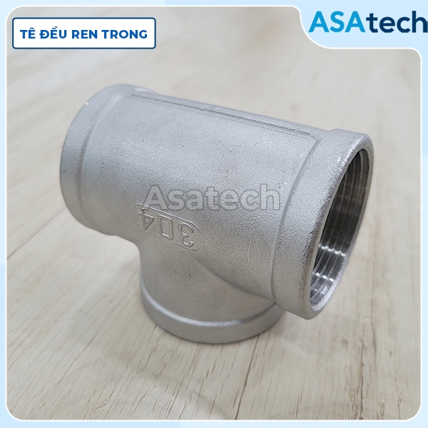 Tê ren trong Inox 304, Tê đều nối 3 đầu ren trong Inox công nghiệp DN15 ...