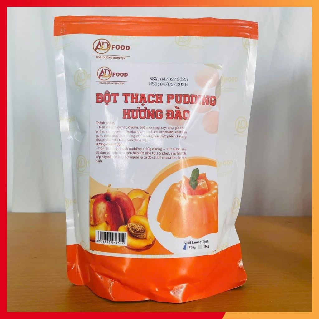 500g Bột thạch pudding Trứng ADFOOD tự nấu tại nhà - ăn vặt, trà sữa