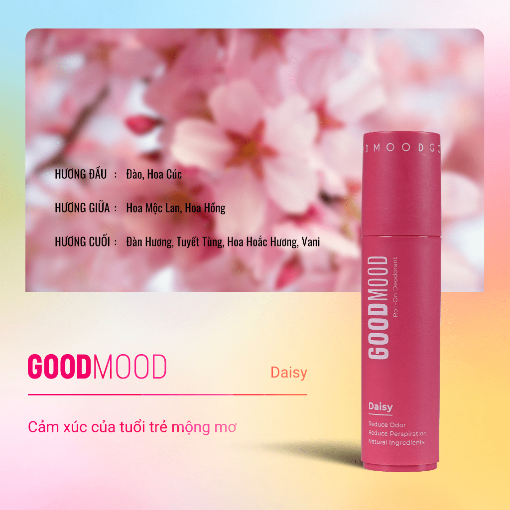Ảnh Lăn Khử Mùi Nước Hoa Nữ Thơm Lâu Dưỡng Ẩm Giảm Thâm BFO GOODMOOD 20ml Hiệu Quả 48h Không Ố Vàng Áo 4