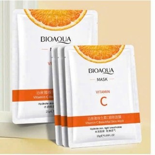 Mặt Nạ Bioaqua Vitamin C Mẫu Cao Cấp Chuyên Dùng Trong Spa Cấp Ẩm Dưỡng Trắng Mời Thâm Trẻ Hóa Da 25ML