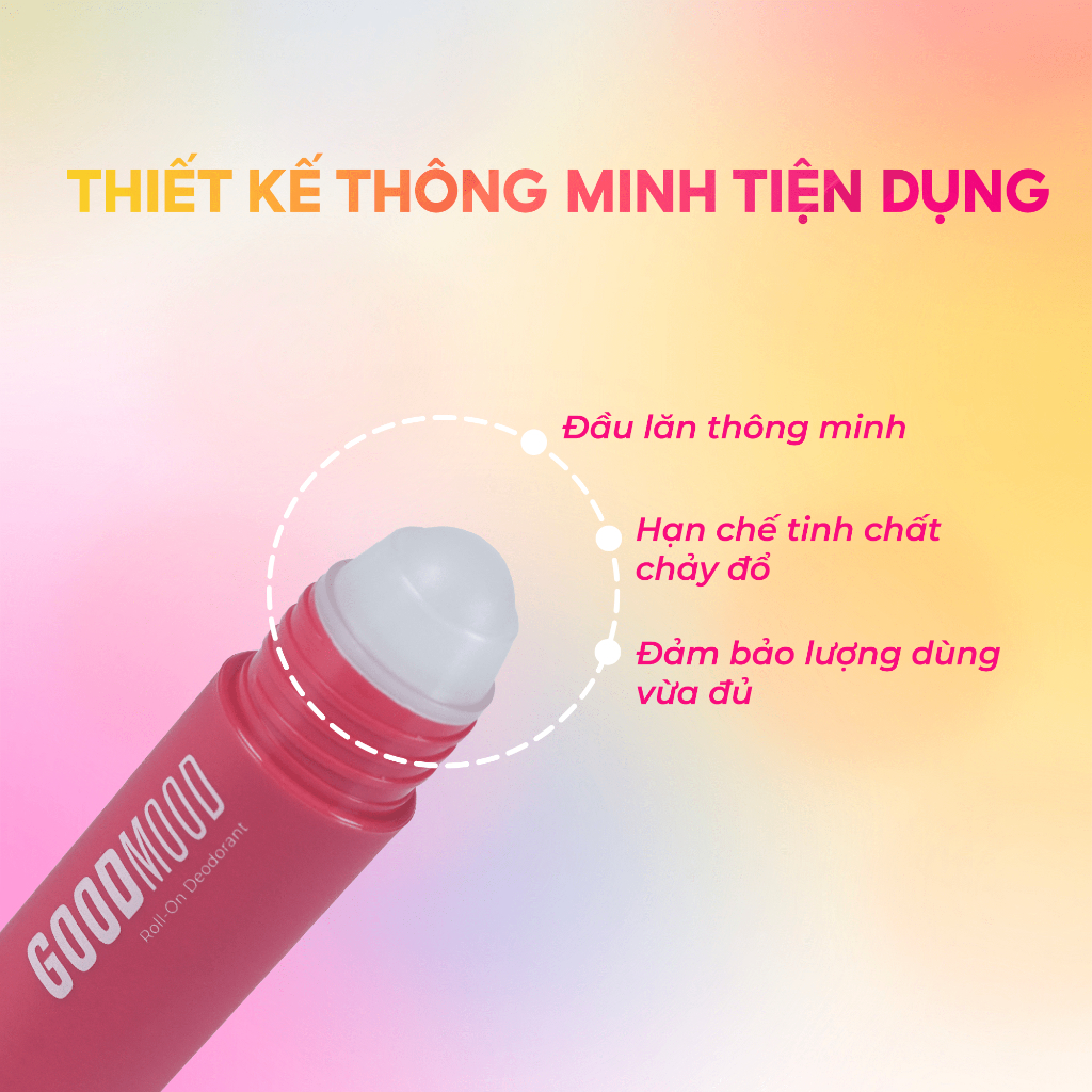 Ảnh Lăn Khử Mùi Nước Hoa Nữ Thơm Lâu Dưỡng Ẩm Giảm Thâm BFO GOODMOOD 20ml Hiệu Quả 48h Không Ố Vàng Áo 3