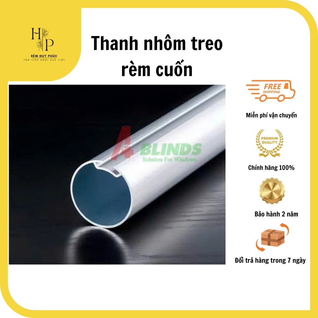 Thanh nhôm treo rèm cuốn,ống nhôm cuộn rèm phi 28mm và 38mm Rèm Huy ...