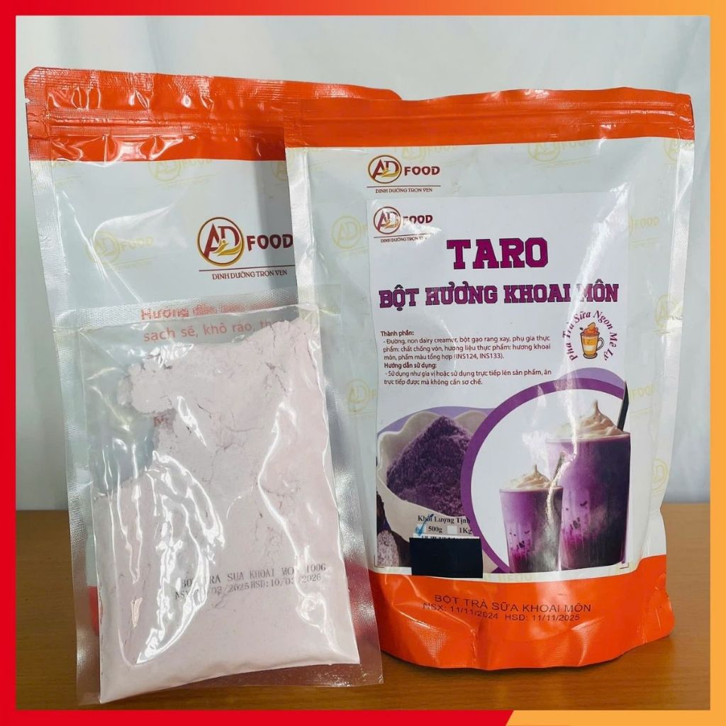1Kg Bột trà sữa khoai môn - hương vị đậm đà, tiện dụng, dễ pha chế và kết hợp với kem cheese, topping,....