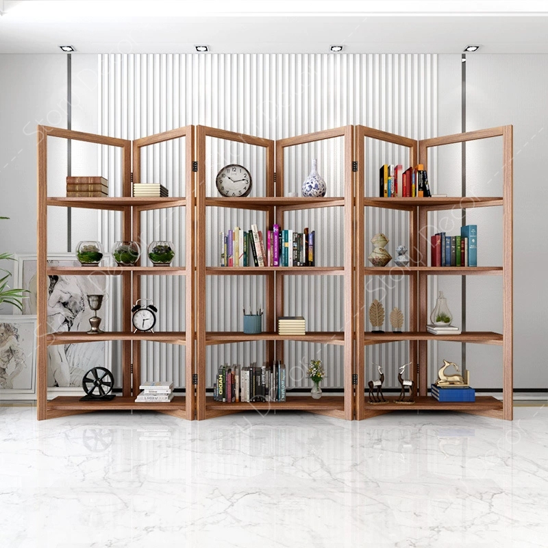 Kệ Giá đỡ vách ngăn bằng gỗ văn phòng phong cách tối giản trang trí vách ngăn phòng khách phòng ngủ giá sách đơn giản