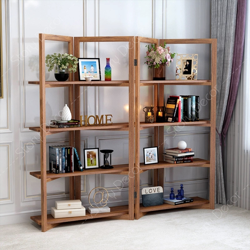 Kệ Giá đỡ vách ngăn bằng gỗ văn phòng phong cách tối giản trang trí vách ngăn phòng khách phòng ngủ giá sách đơn giản