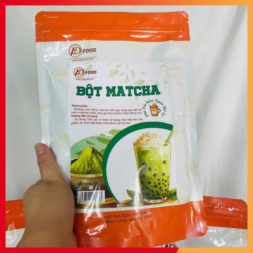 500g Bột trà sữa Matcha ADFOOD - hương vị đậm đà, tiện dụng, dễ pha chế và kết hợp với kem cheese, topping,....