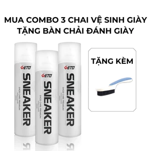 Tặng bàn chải Chai XỊt Bọt Vệ Sinh Giày Sneaker Geto Aikomi 300ml.