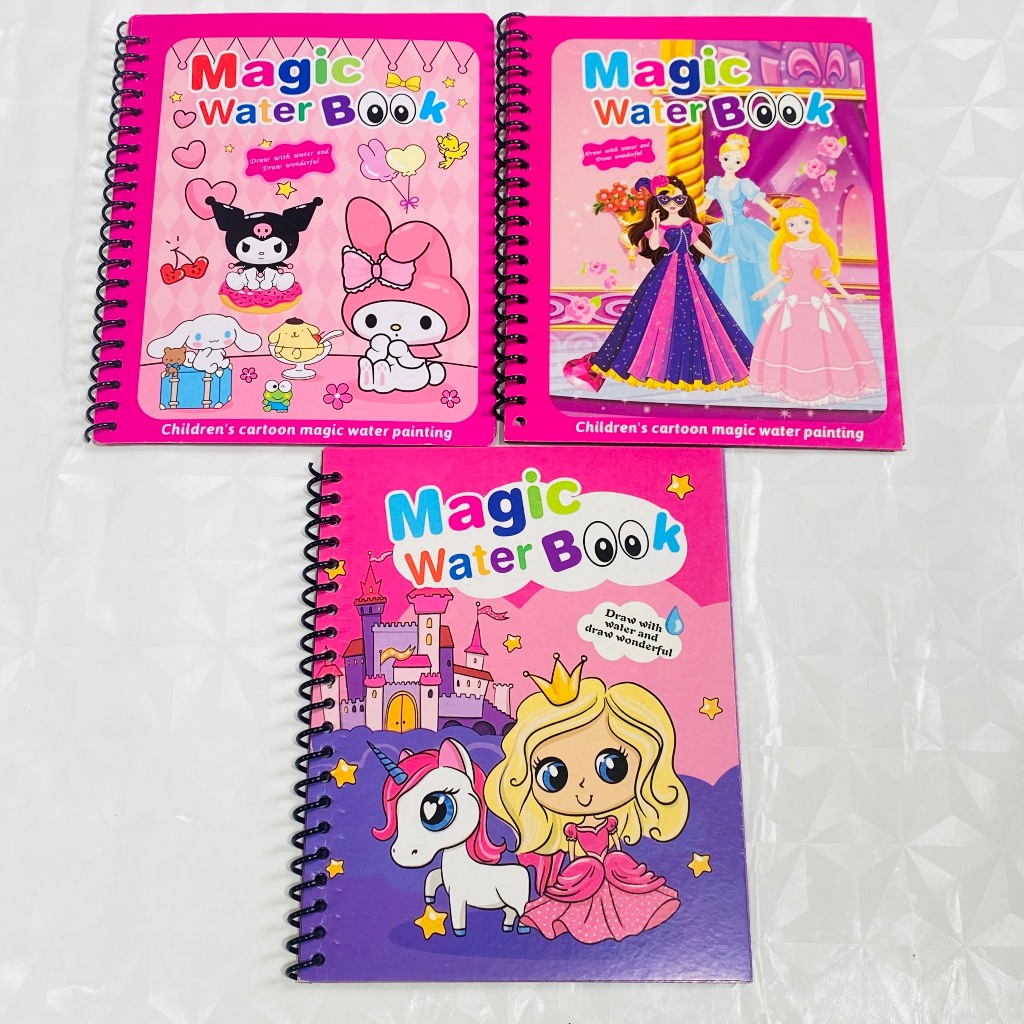 Combo 3 cuốn sách Tô Màu Tranh Nước Ma Thuật cho bé