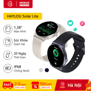 Đồng hồ thông minh Haylou Solar Lite 1.38 "Màn hình Bluetooth 5.3 100 + Mặt đồng hồ Máy đo nhịp tim SpO2