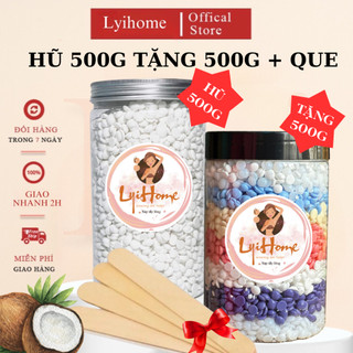 [TẶNG 500G MIX] HŨ 500G SÁP WAX LÔNG SỮA DỪA CAO CẤP DÙNG ĐƯỢC CHO VÙNG DA NHẠY CẢM, AN TOÀN LYIHOME