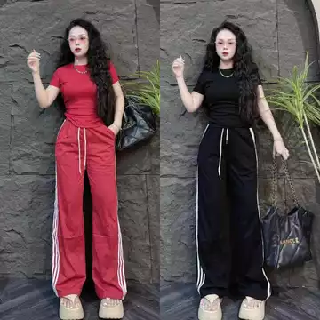 Đồ bộ nữ, set đồ bộ ống rộng vải thun gân tăm lạnh, bộ đồ mặc nhà nữ, đồ nữ, quần áo nữ