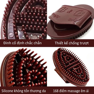 BÀN CHẢI MASSAGE SILICONE ĐEO TAY – COMBO 2 CÁI | CỌ TẮM BODY, TẨY DA CHẾT – LÀM SẠCH GIẢM MỎI