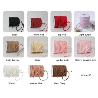 Cuộn dây da lộn 45 mét dày 2,5mm dùng trang trí bó hoa,quà tặng, dây dan quấn vòng tay handmade DIY