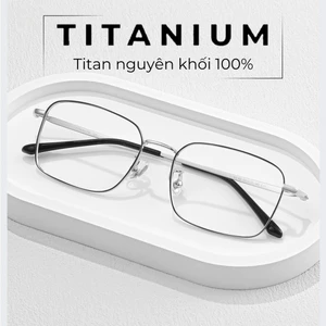 Gọng kính Titanium Despoints, Kính mắt Classic Titan bền bỉ, chống ánh sáng xanh-D60