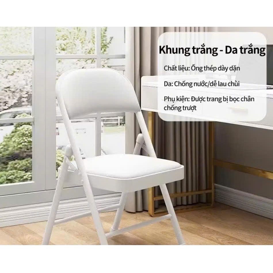 Ghế gập gấp gọn văn phòng hội trường hội nghị ghế gaming Ghê đệm bọc da gap gọn ⚡ GIÁ TỐT ⚡ nệm nhỏ gọn tiện lợi nhiều