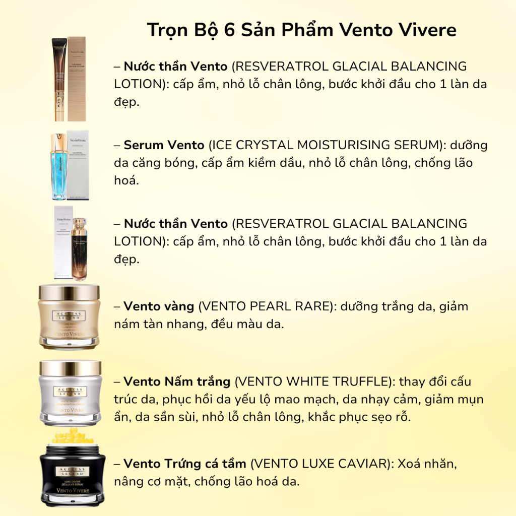 Kem Vento vàng dưỡng trắng da Vento Vivere Pearl Rare 30g, Sản Phẩm Vento Vivere Chính Hãng Thuỵ Sỹ