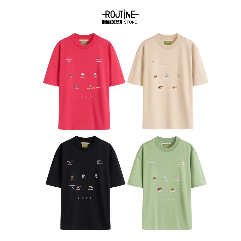 Ảnh Áo Thun Tay Ngắn Vải S.Cafe In Patch Form Boxy - Routine 10S25TSS048 3