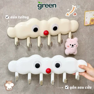 Móc Treo Quần Áo Gắn Cửa Hình Đám Mây Dễ Thương, Móc Treo Đồ Nhà Tắm Nhà Bếp Gắn Tường Đa Năng