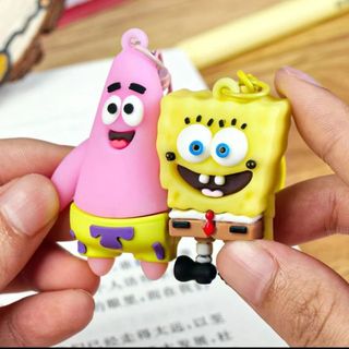 Móc Khóa Đôi Bọt Biển Và Sao Biển - Có Nam Châm Hút Nhau - Quà Tặng Người Yêu, Bạn Thân - Keychain