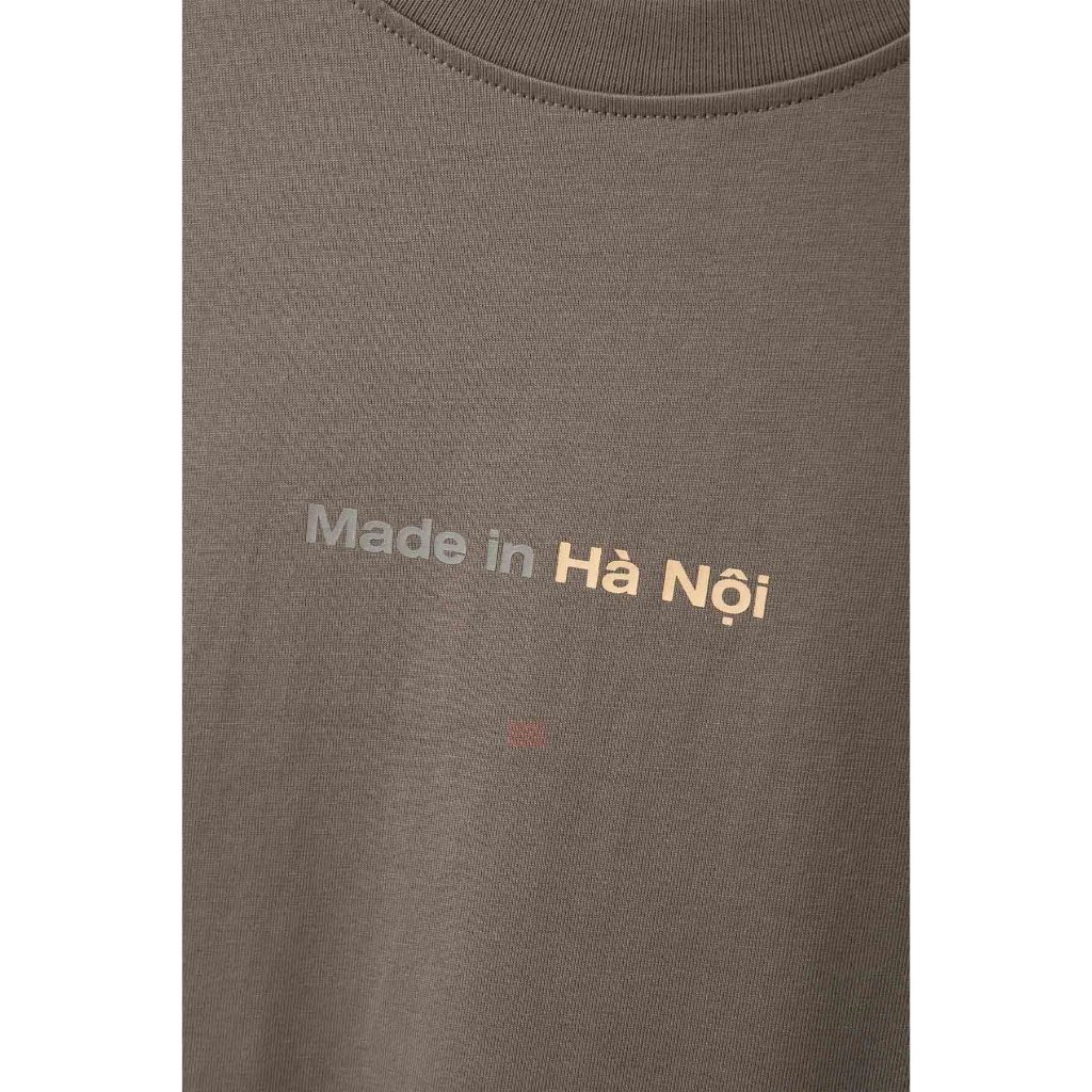 Ảnh Áo Thun BOO Unisex Dáng Oversized In Logo Made In Hanoi chất liệu thoáng mát 2
